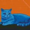 Blue Cat Diamond Painting