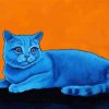 Blue Cat Diamond Painting