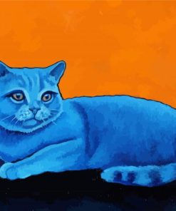 Blue Cat Diamond Painting