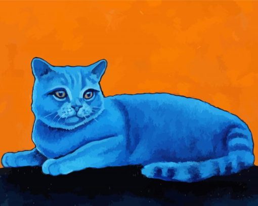 Blue Cat Diamond Painting