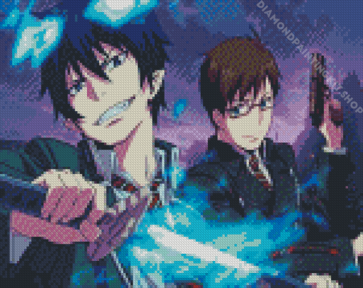 Blue Exorcist Rin Okumura And Yukio Okumura Diamond Painting