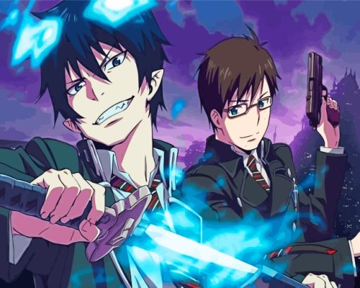 Blue Exorcist Rin Okumura And Yukio Okumura Diamond Painting