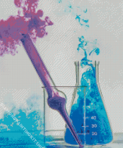 Blue Purple Chemistry Diamond Painting