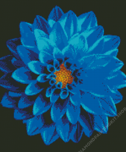 Blue Dahlia Diamond Painting