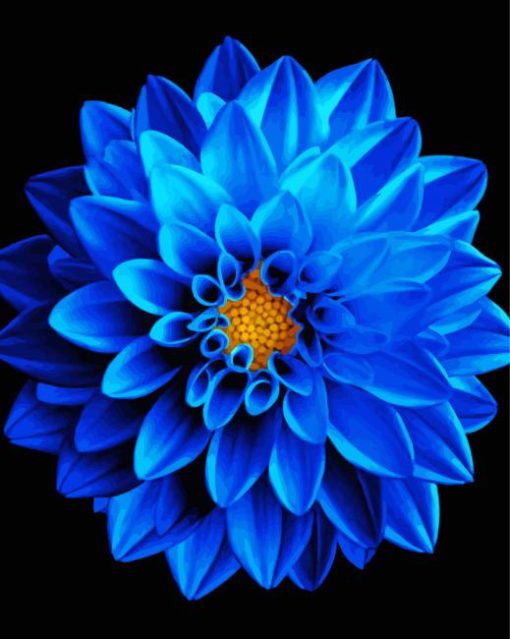 Blue Dahlia Diamond Painting