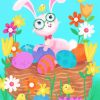 Bunny With Eggs Diamond Painting