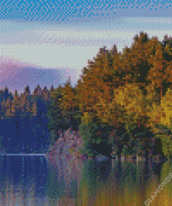 Camping Lake Scenes Diamond Painting