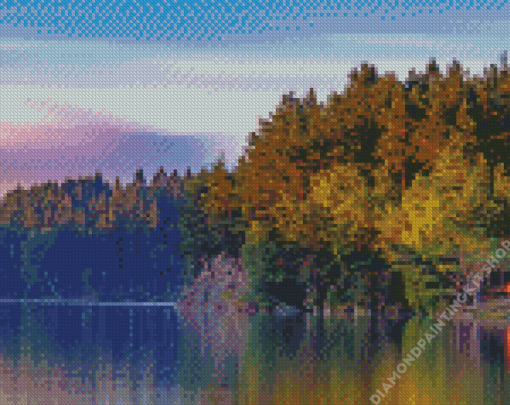 Camping Lake Scenes Diamond Painting