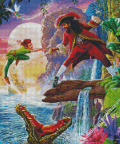 Captain Hook Fighting With Peter Pan Diamond Painting