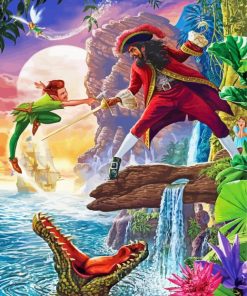 Captain Hook Fighting With Peter Pan Diamond Painting