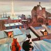 Cats On A Roof In Paris Art Diamond Painting