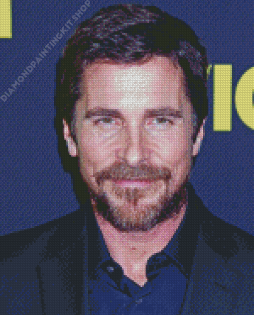 Christian Bale Smiling Diamond Painting