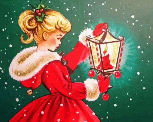 Christmas Girl Diamond Painting