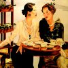 Classic Women Drinking Coffee Diamond Painting