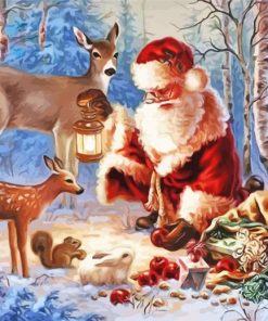 Claus Santa Animals Diamond Painting