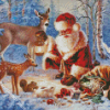 Claus Santa Animals Diamond Painting