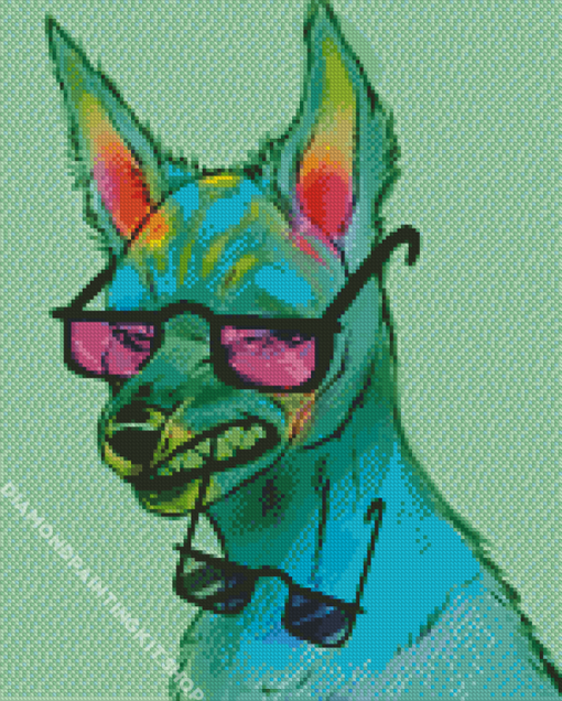 Colorful Swag Dog Diamond Painting