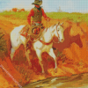 Cowboy In Arizona Art Diamond Painting