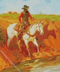 Cowboy In Arizona Art Diamond Painting