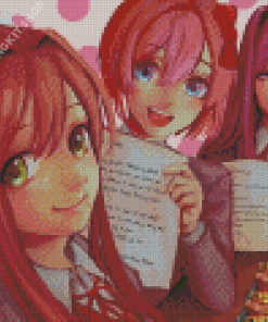 Doki Doki Literature Club Characters Diamond Painting