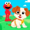 Elmo And Puppy Sesame Street Diamond Painting