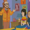 F Is For Family Animation Characters Diamond Painting