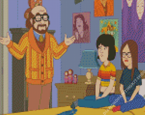 F Is For Family Animation Characters Diamond Painting