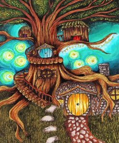 Fairy Houses Art Diamond Painting