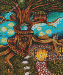 Fairy Houses Art Diamond Painting