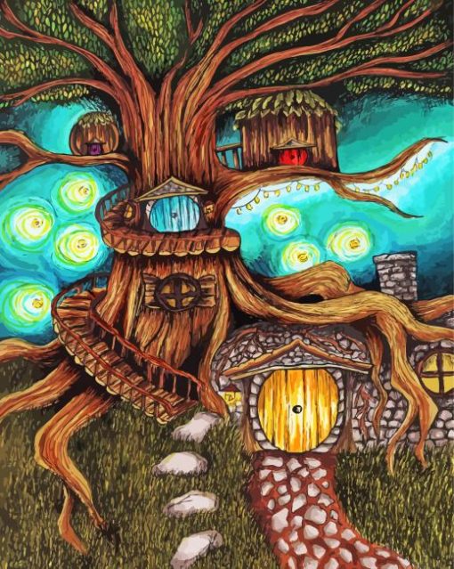 Fairy Houses Art Diamond Painting