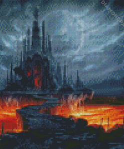 Fantasy Creepy Castle Diamond Painting