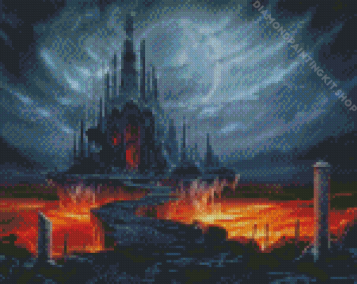 Fantasy Creepy Castle Diamond Painting