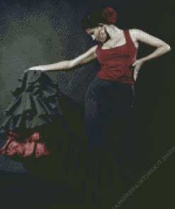 Flamenco Spanish Girl Dancer Diamond Painting