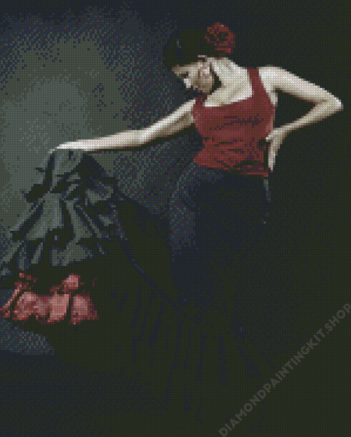 Flamenco Spanish Girl Dancer Diamond Painting