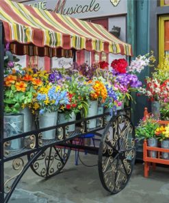 Flowers Cart Diamond Painting