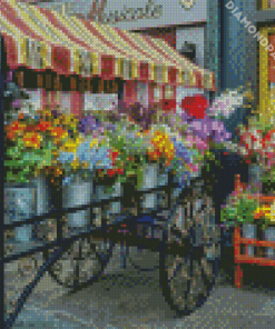 Flowers Cart Diamond Painting