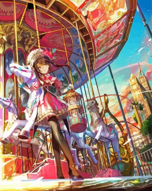 Girl Anime Carnival Diamond Painting