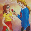 Giving A Rose To A Pretty Lady Diamond Painting