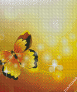 Gold Butterfly Diamond Painting