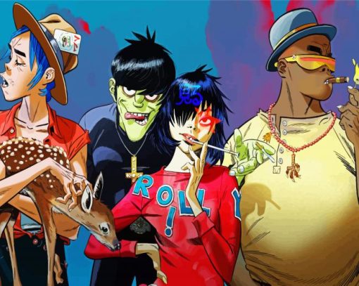 Gorillaz Singers Diamond Painting