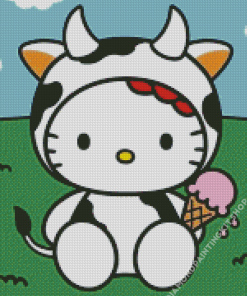 Hello Kitty Cow Diamond Painting