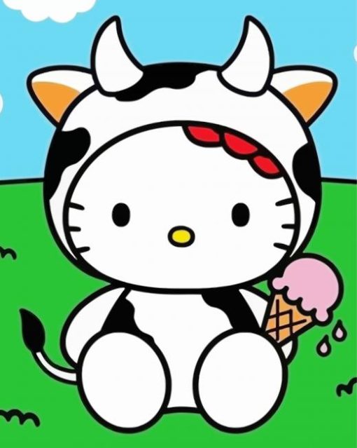 Hello Kitty Cow Diamond Painting