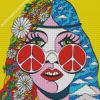 Hippie Girl Art Diamond Painting