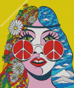 Hippie Girl Art Diamond Painting