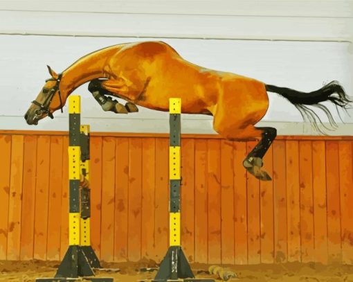 Horse Jumping Diamond Painting