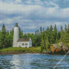 Isle Royale Lake Lighthouse Diamond Painting