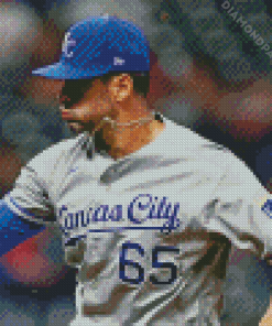 Kansas City Royals Baseball Player Diamond Painting