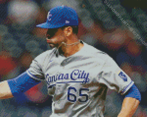 Kansas City Royals Baseball Player Diamond Painting