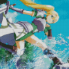 Leafa Online Game Character Diamond Painting