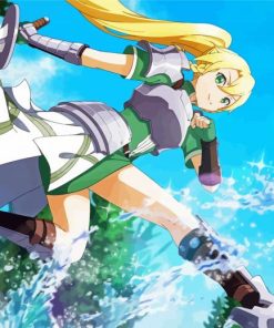 Leafa Online Game Character Diamond Painting